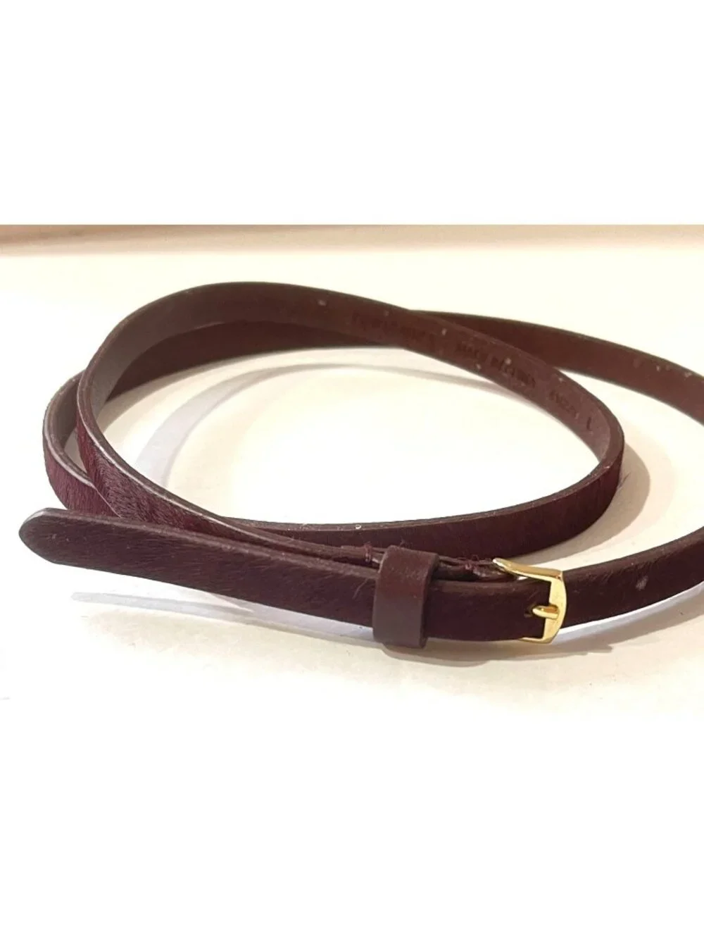 Banana Republic Slim Burgundy Red Leather Belt Size L